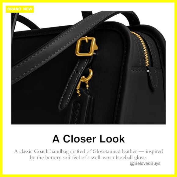 Glovetanned Leather Shoulder Bag with Zip Closure and Adjustable Handles